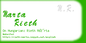 marta rieth business card